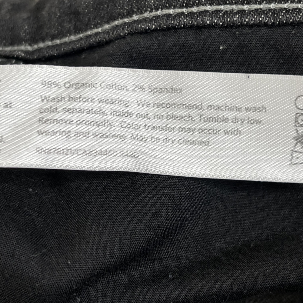 2/$30 Eileen Fisher Organic Denim Skinny Jeans 4 Rinsed Black Mid Rise #6653 - Picture 13 of 15